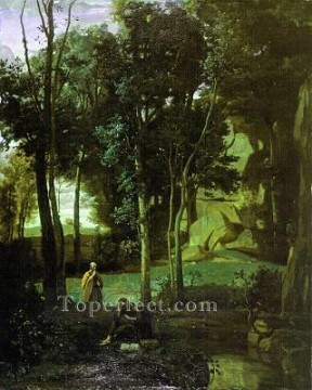 Jean Baptiste Camille Corot Painting - Democrito e gli Abderiti 1841 plein air Romanticismo Jean Baptiste Camille Corot